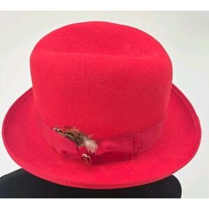 Men Bruno Capelo Hat Australian Wool soft Crushable Fedora Giovani Un105 Red
